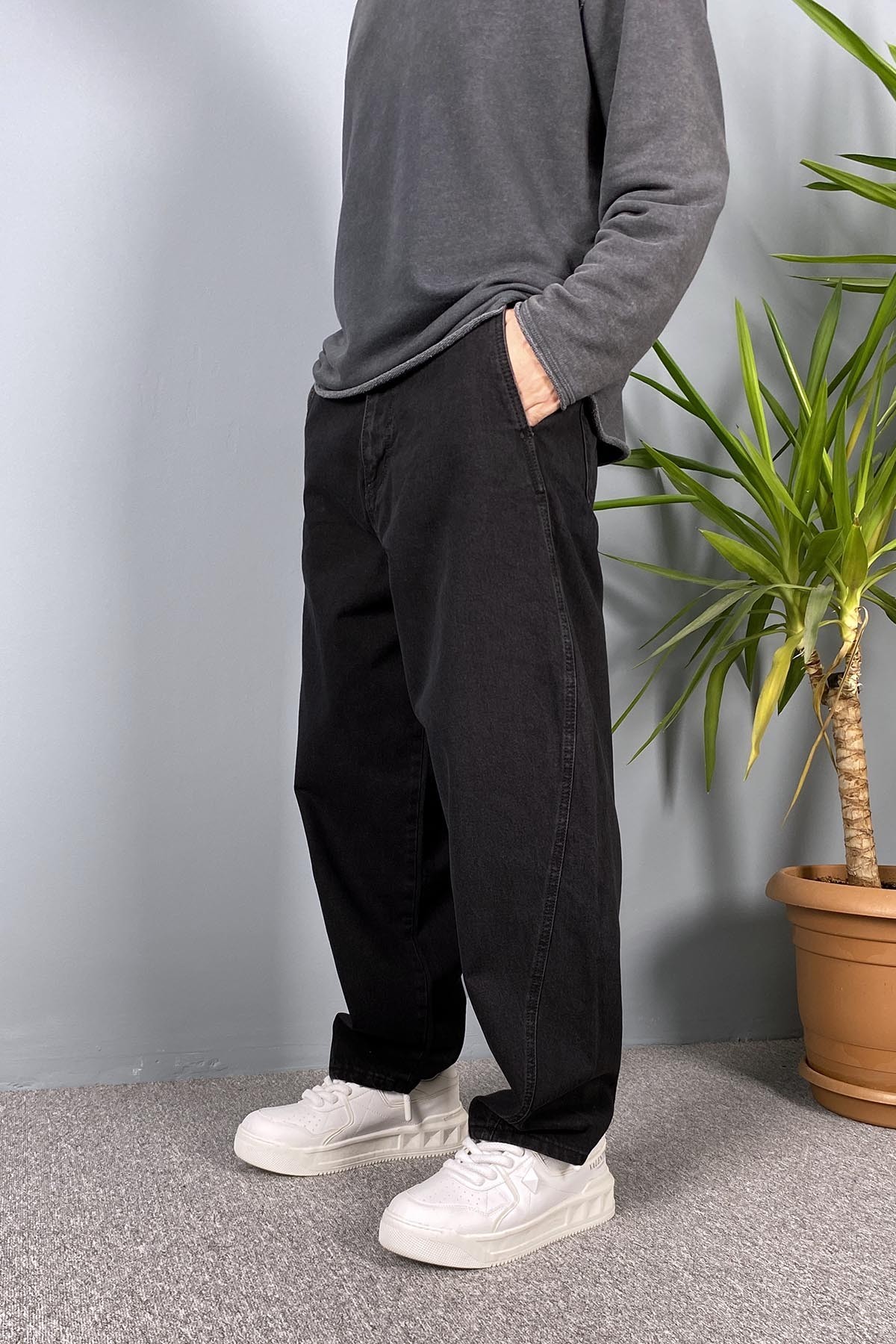  Balon Kesim Baggy Pantolon Siyah