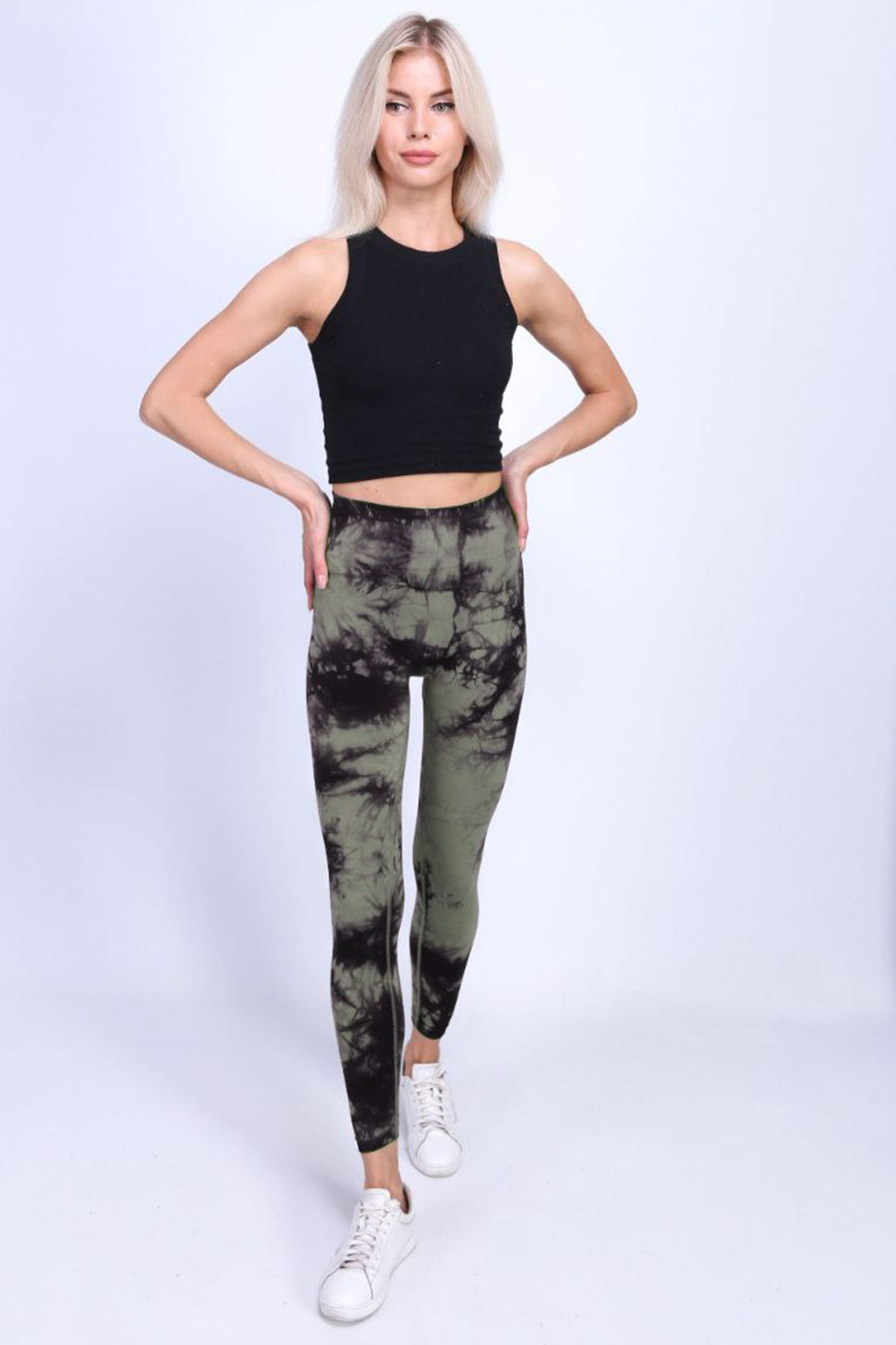  Batik Tayt Desenli Spor Tayt Toparlayıcı Push-Up