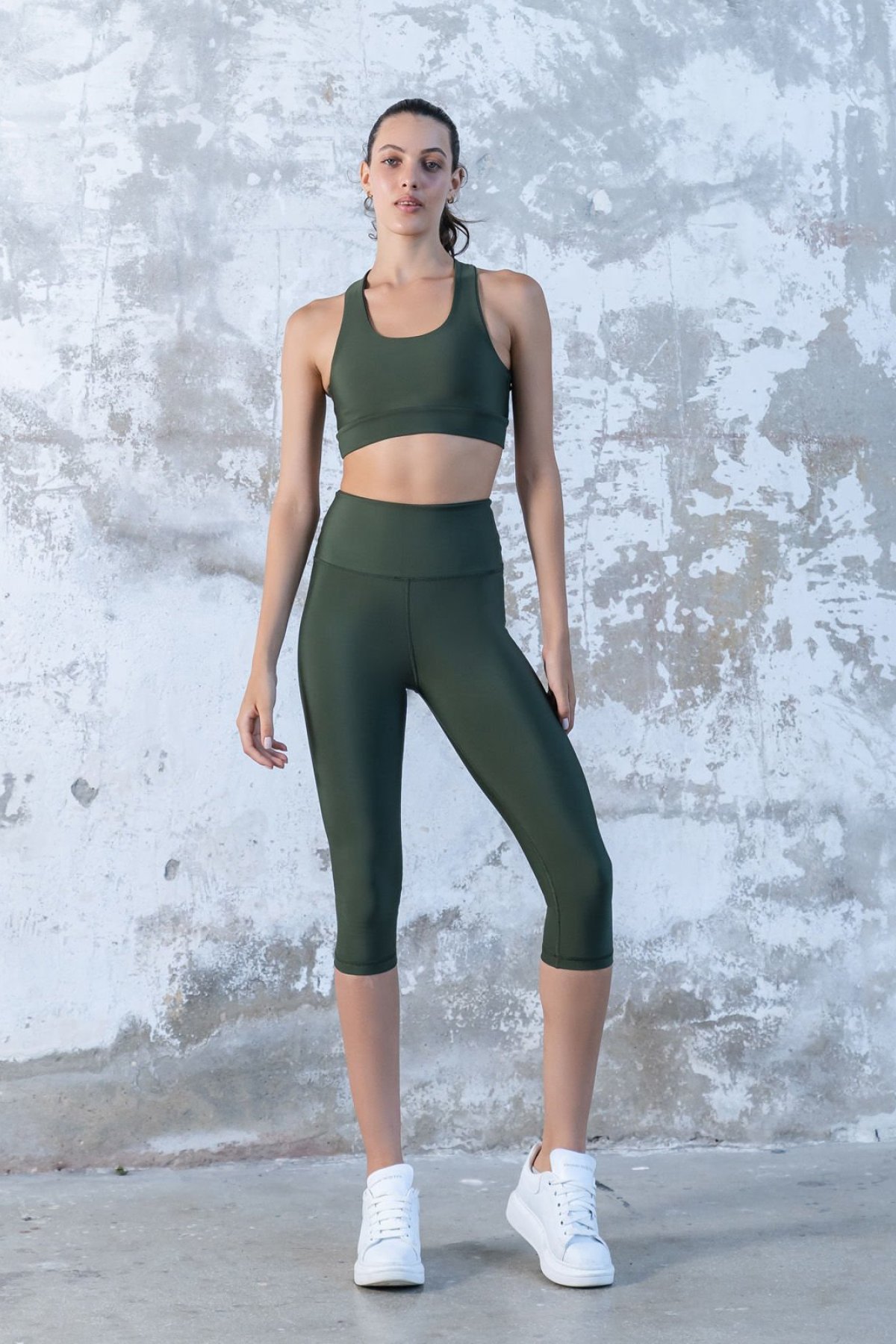 Lismina  Dar Kesim Toparlayıcı Yüksek Bel Kapri Fitness Tayt