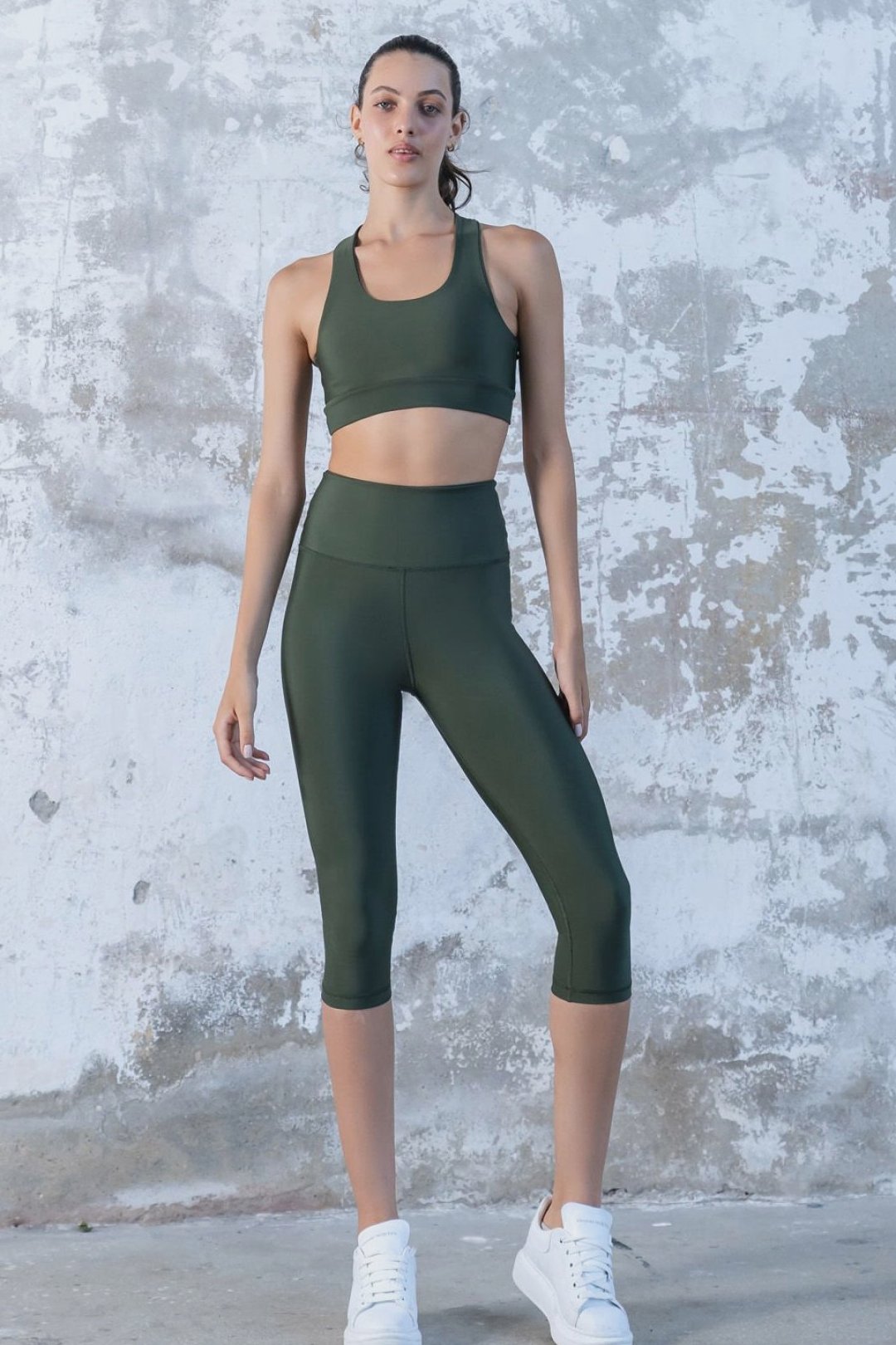 Lismina Erkek Dar Kesim Toparlayıcı Yüksek Bel Kapri Fitness Tayt