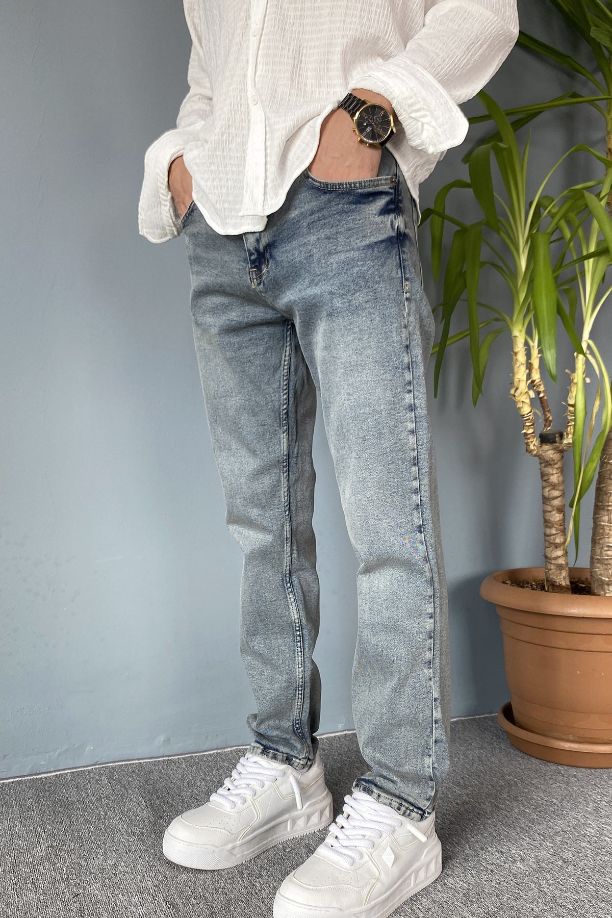  Açık Mavi Regular Jean - Kot Pantolon
