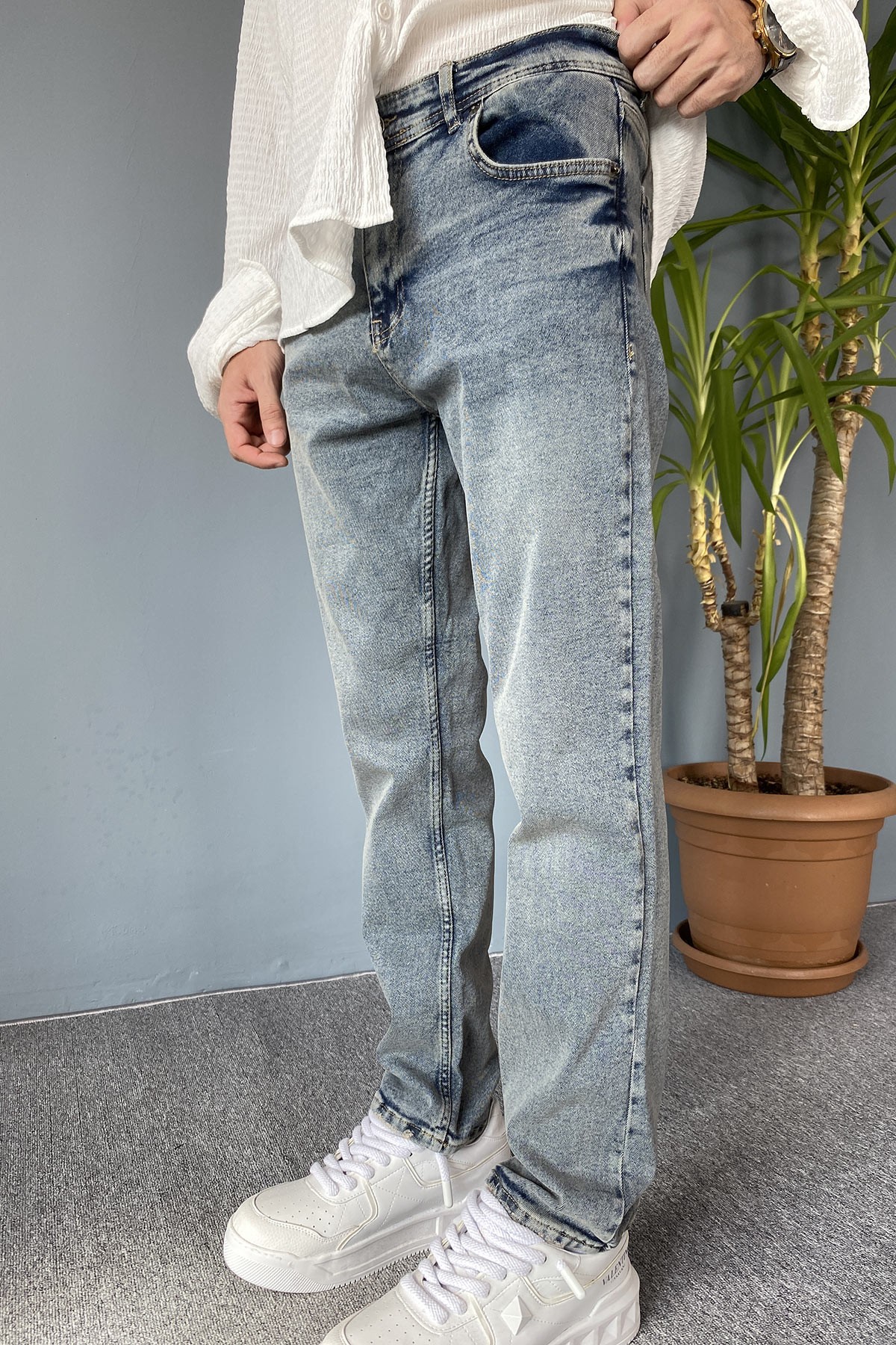  Açık Mavi Regular Jean - Kot Pantolon