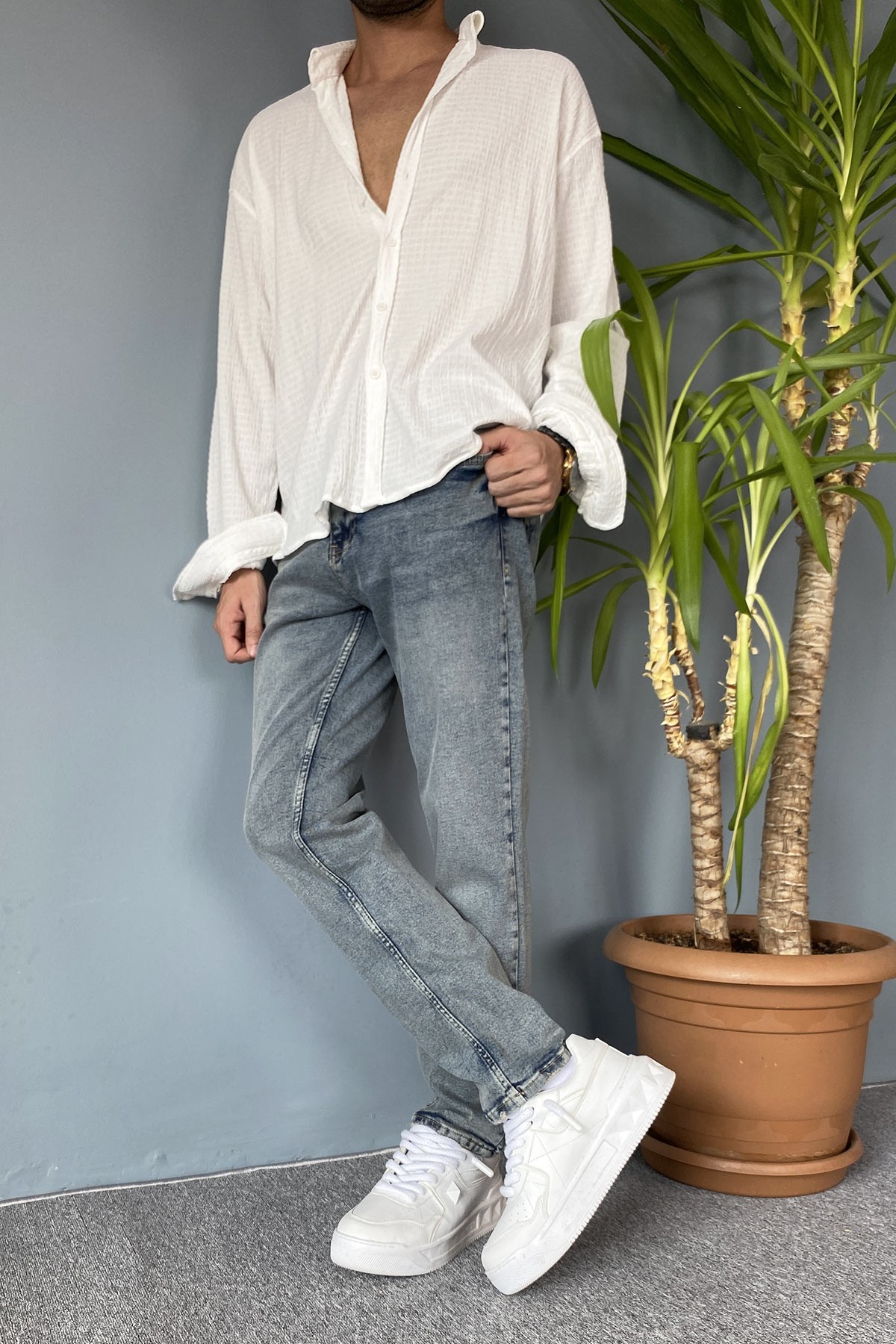  Açık Mavi Regular Jean - Kot Pantolon