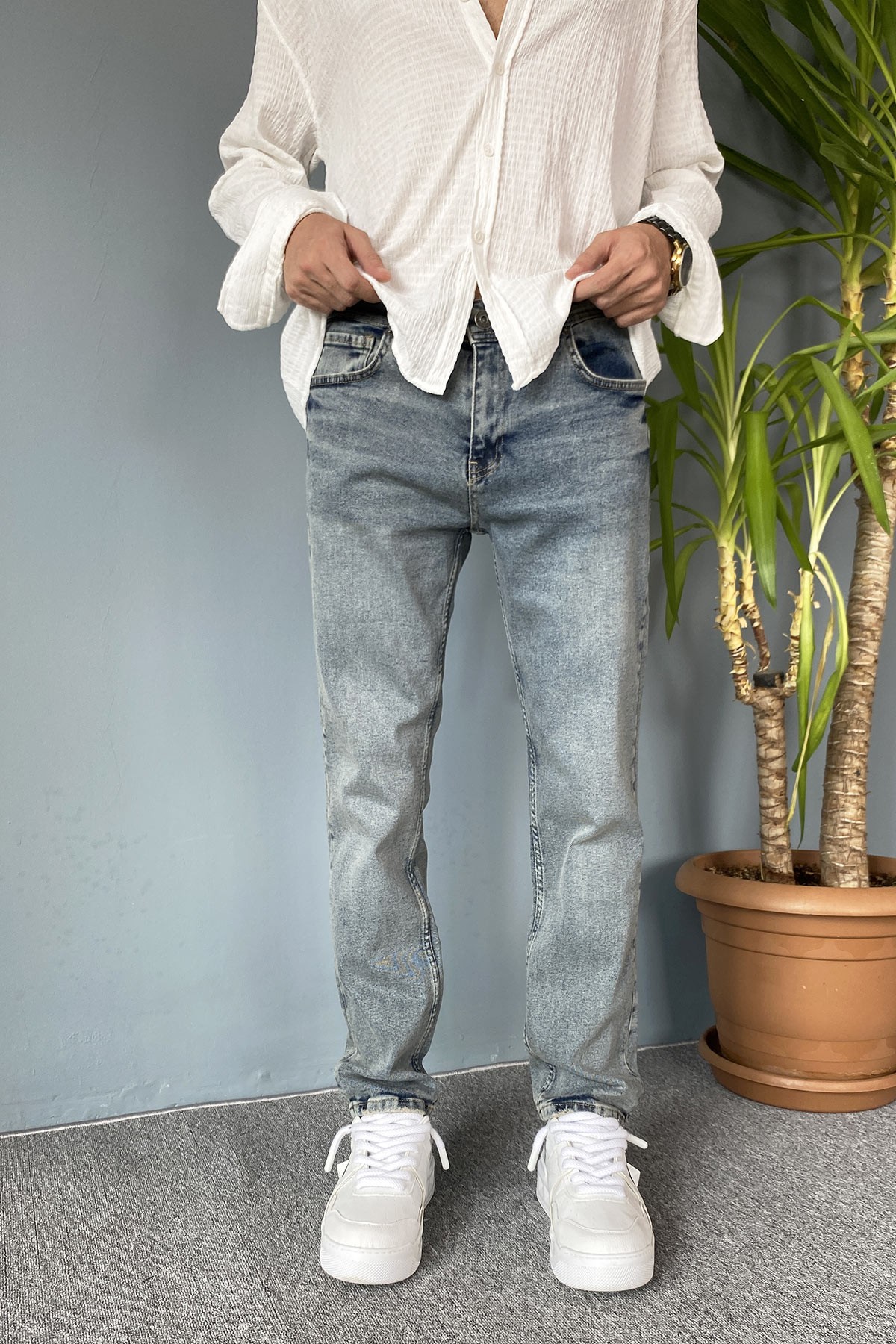  Açık Mavi Regular Jean - Kot Pantolon