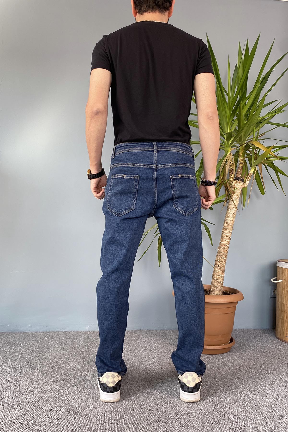 Lacivert Kot Pantolon