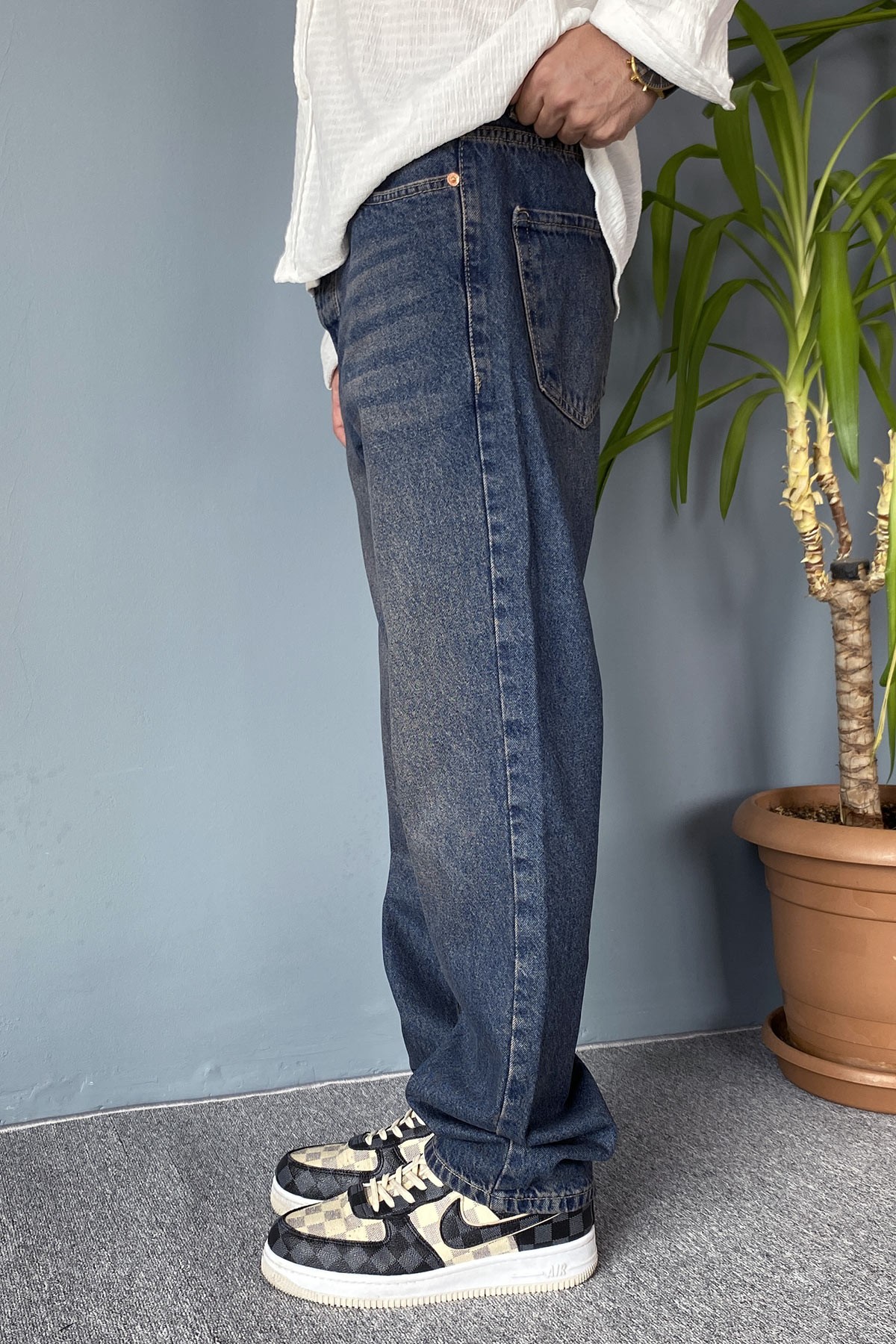  Lacivert Regular Jean - Kot Pantolon