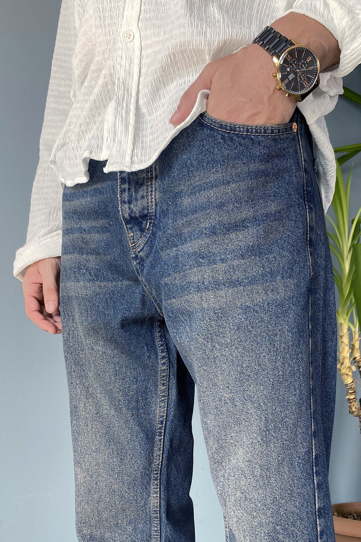  Lacivert Regular Jean - Kot Pantolon