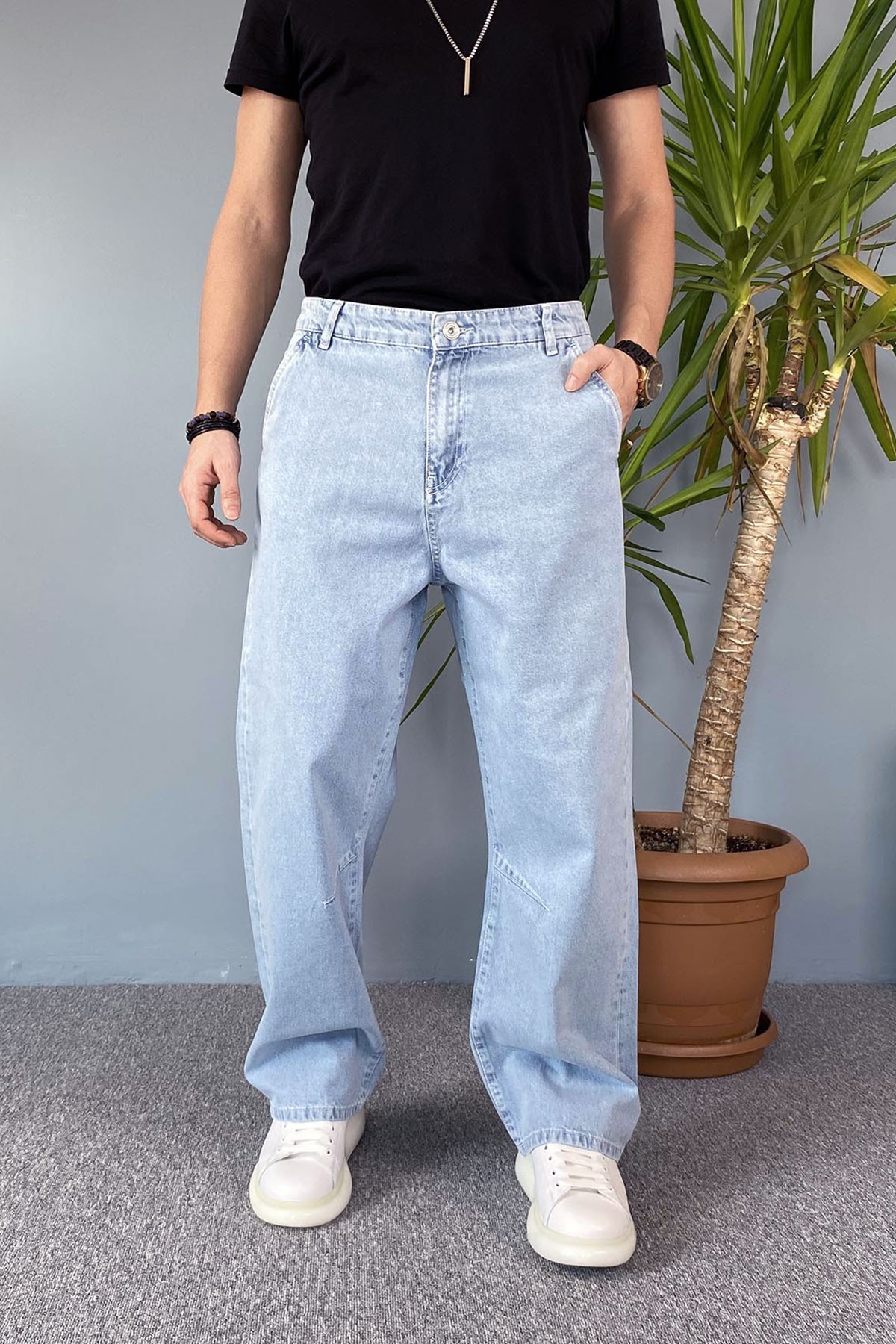  Mavi Baggy Jean - Kot Pantolon