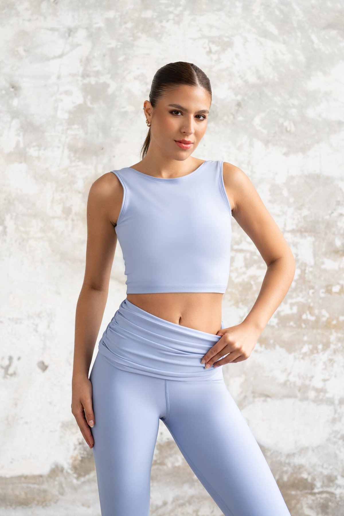 Lismina Kadin Toleda Bebe Mavi Spor Tayt Fitness Ekstra Yüksek Bel 508