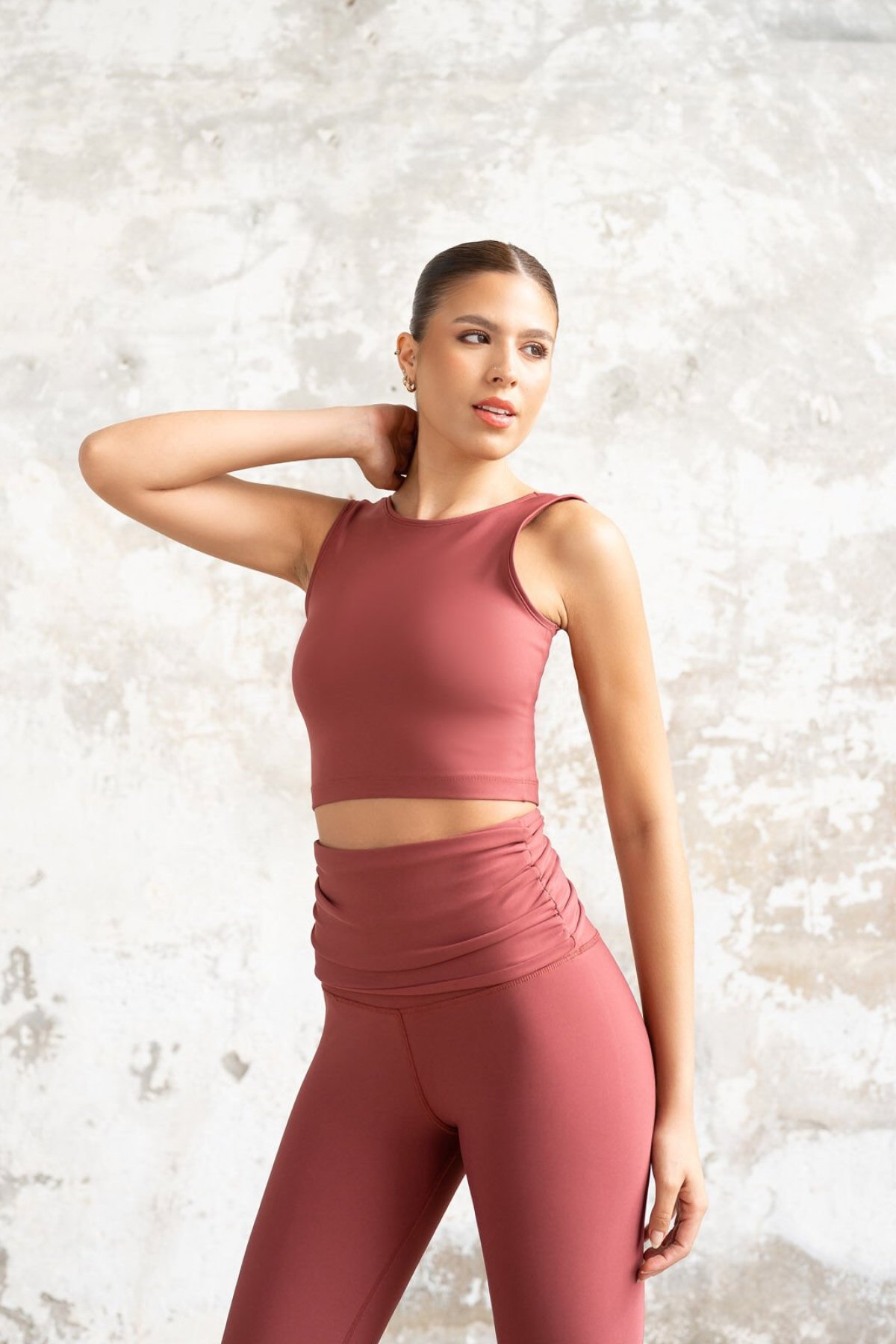 Lismina Kadin Toleda Gül Rengi Spor Tayt Fitness Ekstra Yüksek Bel 508