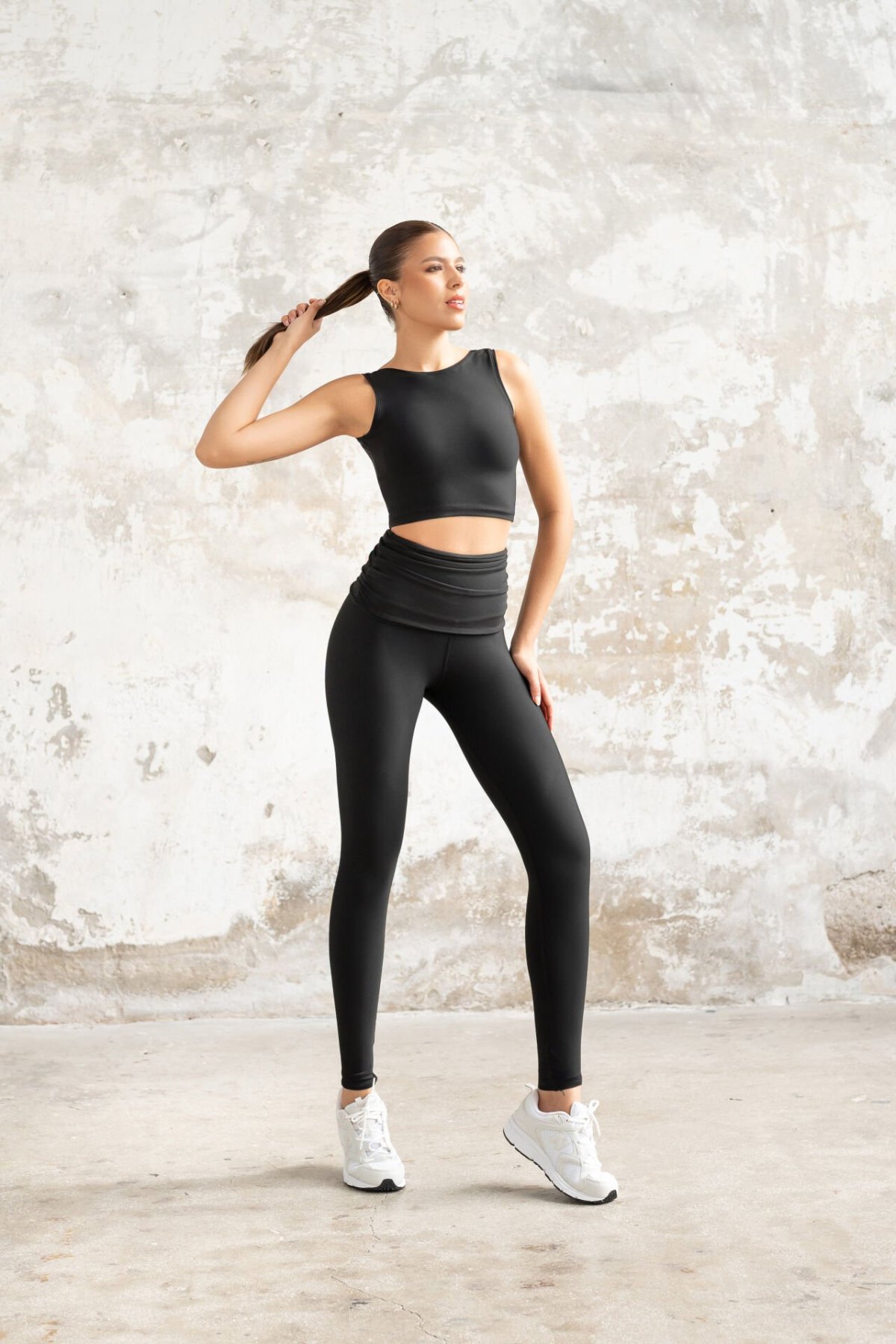 Lismina Erkek Toleda Siyah Spor Tayt Fitness Ekstra Yüksek Bel 508