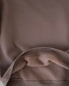 Boxy Fit Şardonlu Sweatshirt Kahve