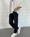 Boyfriend Taşlanmış Siyah Jean - Kot Pantolon