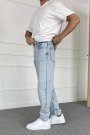Buz Mavisi Dar Paça Boyfriend Jean - Kot Pantolon