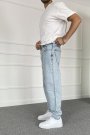 Buz Mavisi Dar Paça Boyfriend Jean - Kot Pantolon