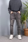 Dar Kesim Boyfriend Gri Jean - Kot Pantolon