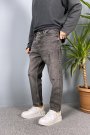 Dar Kesim Boyfriend Gri Jean - Kot Pantolon