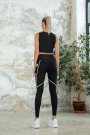 Dar Kesim Cepli Menton Siyah Yüksek Bel Spor Tayt lsm