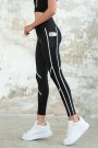 Dar Kesim Cepli Menton Siyah Yüksek Bel Spor Tayt lsm