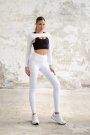 Dar Kesim Dalgıç Kumaş Beyaz Sporcu Bolero