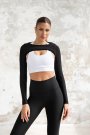 Dar Kesim Dalgıç Kumaş Siyah Sporcu Bolero