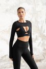 Dar Kesim Dalgıç Kumaş Siyah Sporcu Bolero