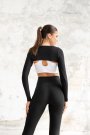 Dar Kesim Dalgıç Kumaş Siyah Sporcu Bolero