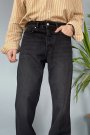 Dar Kesim Siyah Denim Jean - Kot Pantolon