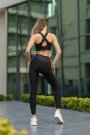 Dar Kesim Siyah Ekstra Yüksek Bel Spor Tayt Fitness