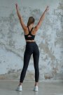 Dar Kesim Spor Tayt Toparlayıcı Fitness Siyah Push- Up Özellikli