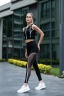 Dar Kesim Spor Tayt Toparlayıcı Fitness Tül Detay Lanester Tayt