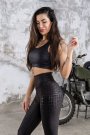 Dar Kesim Spor Tayt Toparlayıcı Yılan Deri Görünümlü Fitness Tayt