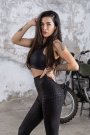 Dar Kesim Spor Tayt Toparlayıcı Yılan Deri Görünümlü Fitness Tayt