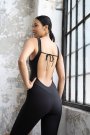 Dar Kesim Yoga Pilates Taytı Spor Tulum Toparlayıcı Sırt Dekolteli