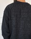 Day Baskılı Yıkamalı Bisiklet Yaka Oversize Sweatshirt Siyah