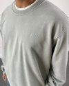 Day Baskılı Yıkamalı Bisiklet Yaka Oversize Sweatshirt Mint
