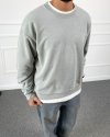 Day Baskılı Yıkamalı Bisiklet Yaka Oversize Sweatshirt Mint