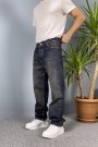 Eskitme Jean Denim Regular Kalıp Kot Pantolon