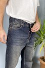 Eskitme Jean Denim Regular Kalıp Kot Pantolon