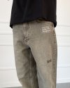 Eskitme Nakışlı Yıkalamalı Regular Kalıp Denim Jean Kot Pantolon