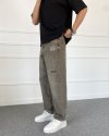 Eskitme Nakışlı Yıkalamalı Regular Kalıp Denim Jean Kot Pantolon