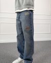 Eskitme Nakışlı Yıkamalı Regular Kalıp Denim Jean