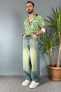 Eskitme Super Baggy Jean Taşlanmış Balon Pantolon