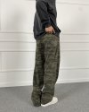 Haki Kamuflaj Baggy Bol Kalıp Jean