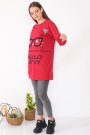 Gözlük Baskılı Tunik Sweatshirt