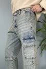 Kargo Cepli Eskitme Tasarım Mavi Jean - Kot Pantolon