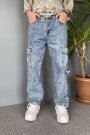 Kargo Cepli Mavi  Jean - Kot Pantolon