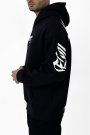 Kilim İşlemeli Oversize Siyah Kapüşonlu Sweatshirt