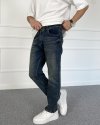 Eskitme Lacivert Likralı Jean Kot Pantolon
