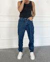 Lacivert Baggy Fit Jean Kot Pantolon